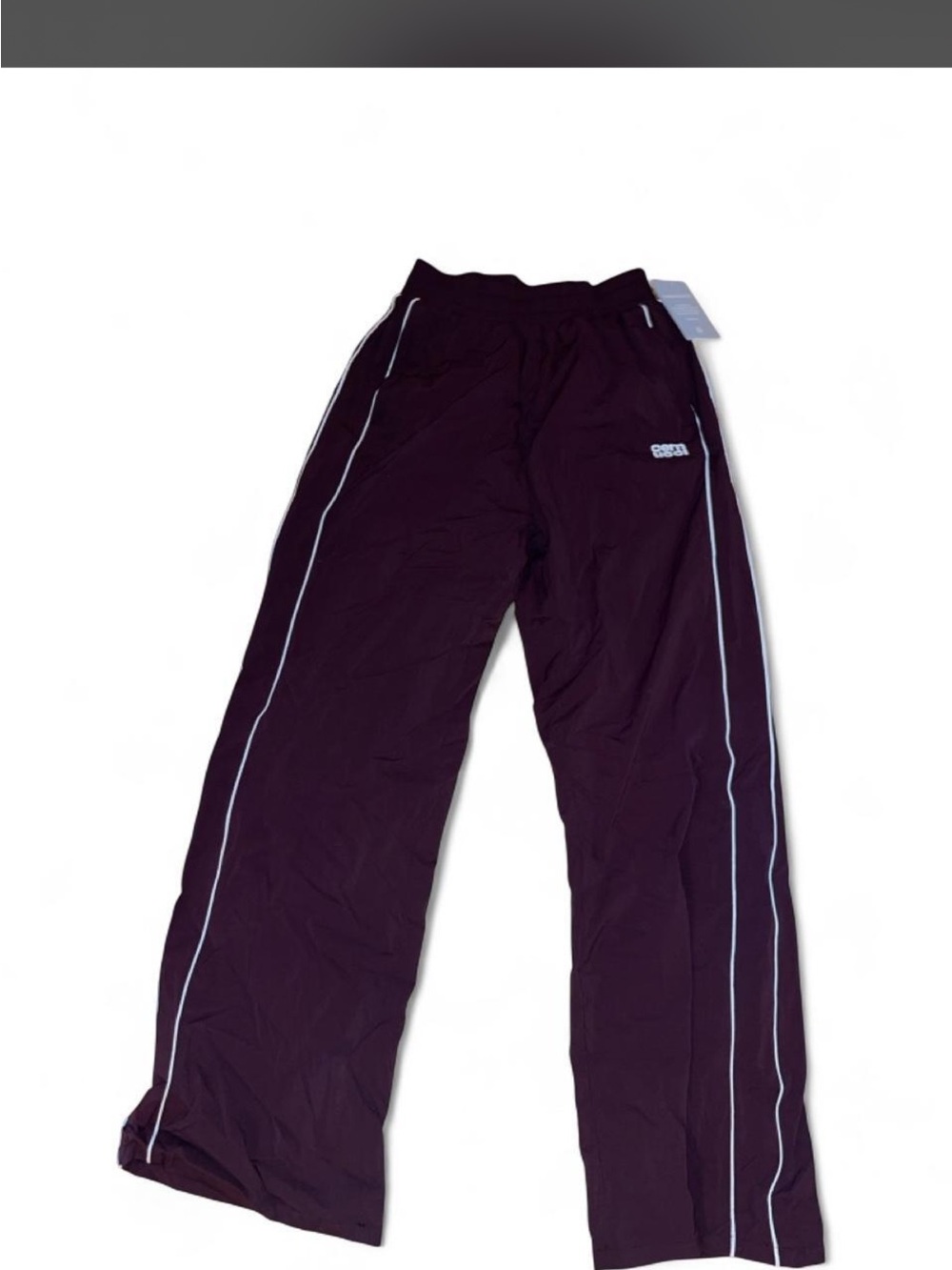 Cernucci Women’s Burgundy Track Pants with White Piping Brand New